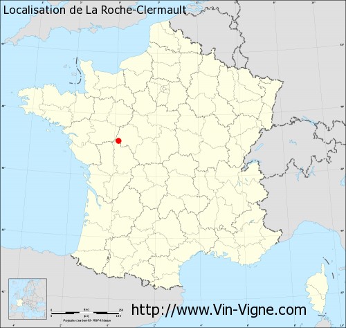 Carte  de La Roche-Clermault